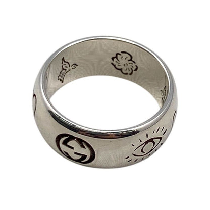 Em0673 Gucci Ring Men's 455247 Blinds for Love #19 Ag925 Silver Unused