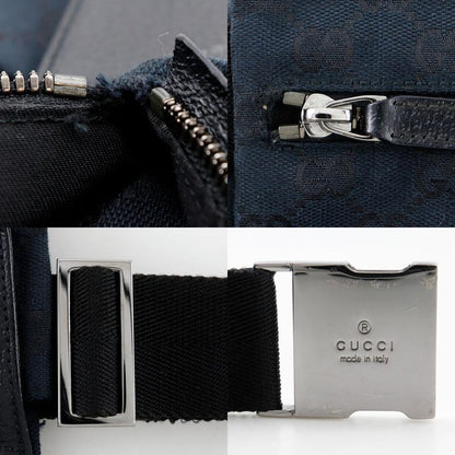 Gucci Body Bag 28566 GG Canvas Black Unisex Waist Bag