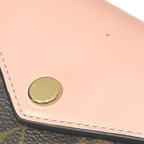 Louis Vuitton Monogram Portefeuille Zoe M62933 Rose Ballerine Trifold Wallet
