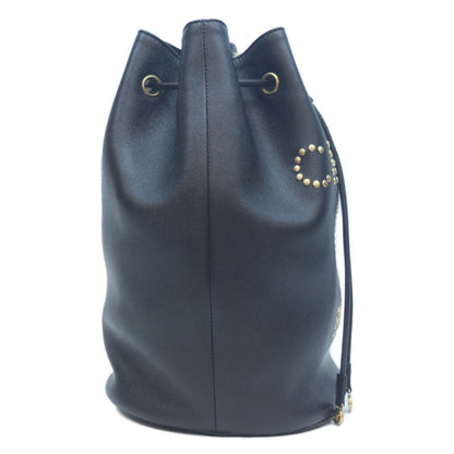 Chanel 28th As1045 Black Caviar Skin Deauville Drawstring Chain Shoulder Bag