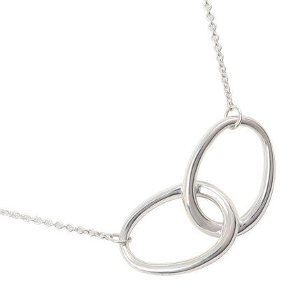 Tiffany & Co Double Loop Elsa Peretti 925 Silver Ladies 8.2g Necklace