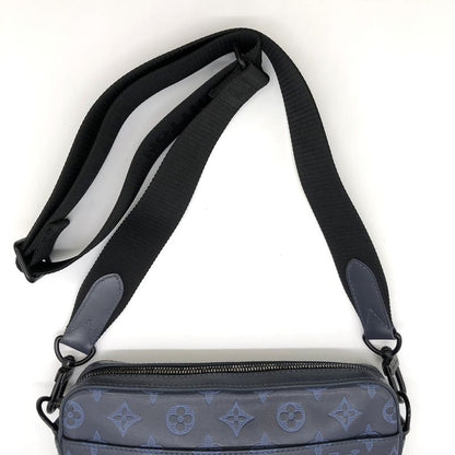Louis Vuitton Duo Messenger M45730 Shoulder Bag Monogram Shadow Black Women Men