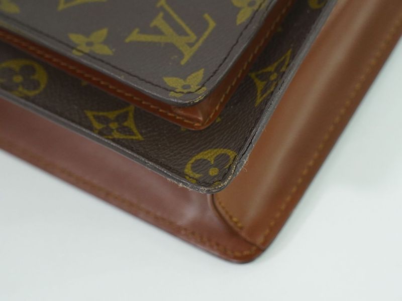 Authentic Louis Vuitton LV Monceau 26 Monogram 2WAY Shoulder Bag Handbag Brown