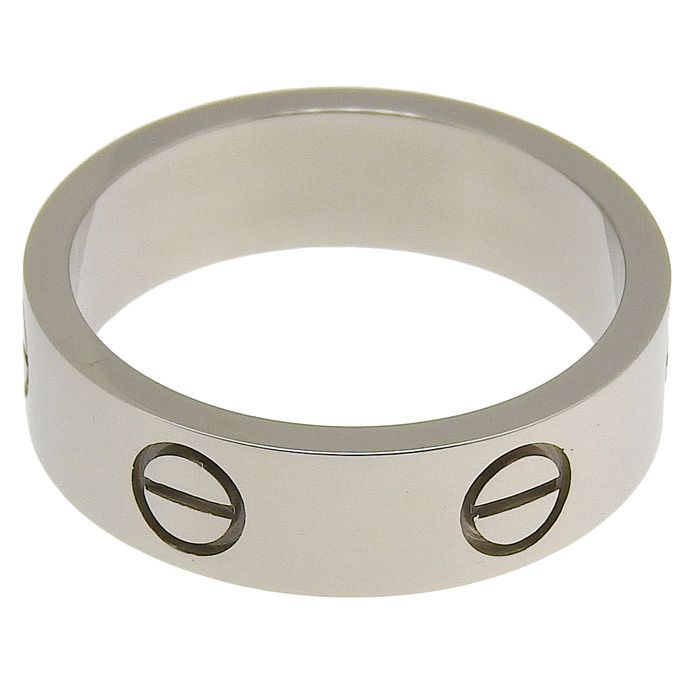 Cartier Love Ring Classic Model 18K White Gold 750 White Gold #55 Equivalent To