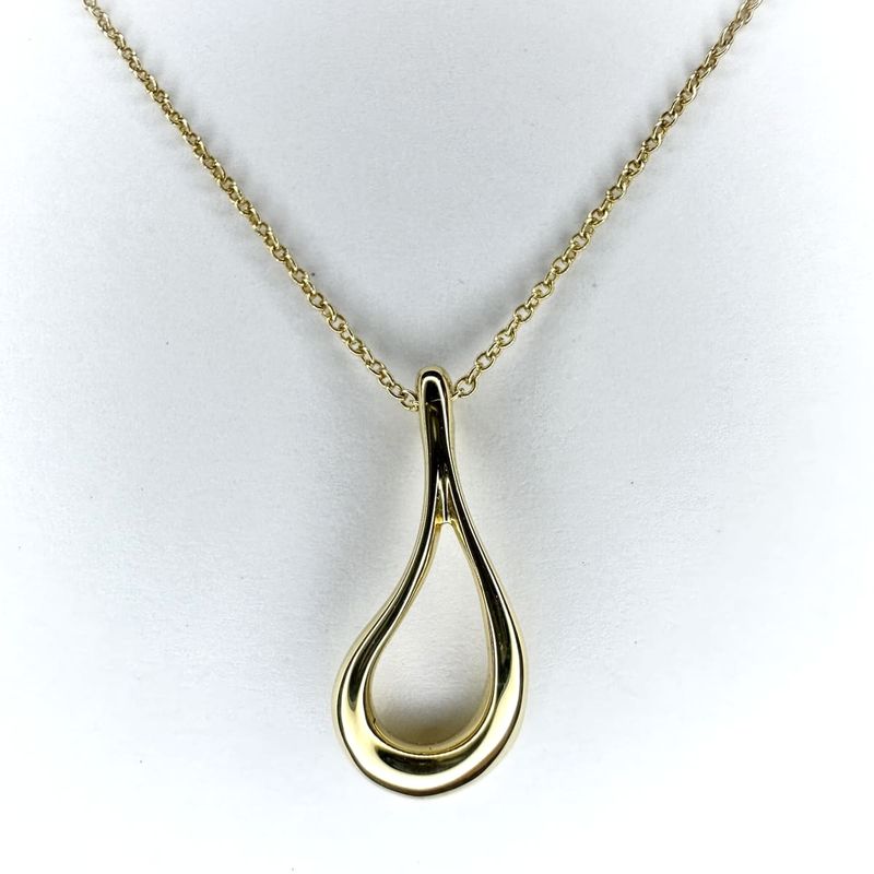Tiffany & Co Tiffany & Co Open Teardrop Necklace 18K Yellow Gold 40cm (1575in)