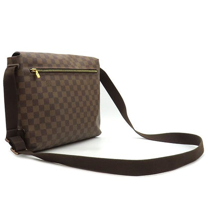 Louis Vuitton Shoulder Bag Brooklyn MM Damier Canvas Damier Gold Hardware Brown