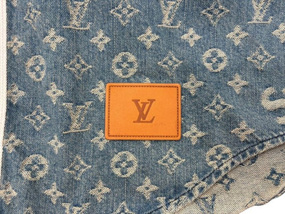 2254 Louis Vuitton Baseball Shirt Hdd92wall Monogram Denim Short Sleeve S Size