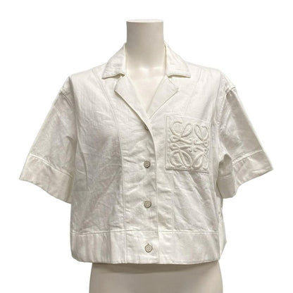 Loewe Short Sleeve Shirt Size 34 S Women - S359y13x53 White Cotton