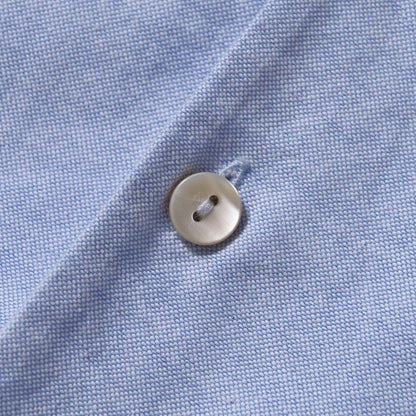 Gucci Short Sleeve Shirt Size 46 Open Collar Cotton Embroidered Blue Made In