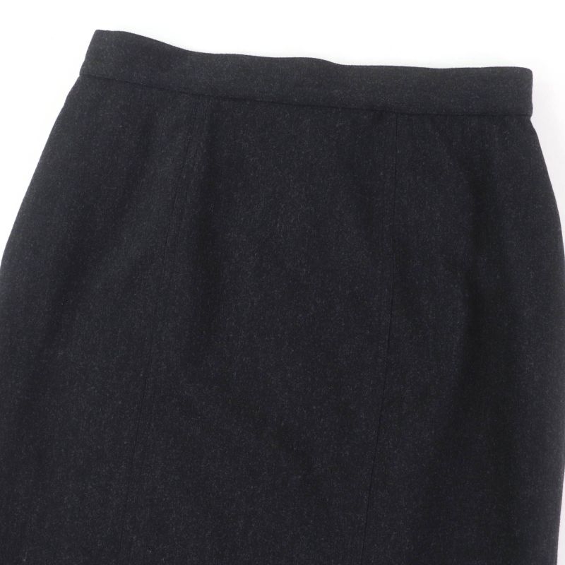 CHANEL Vintage P05858v03532 100% Wool 100% Silk Lining Tight Skirt With Coco