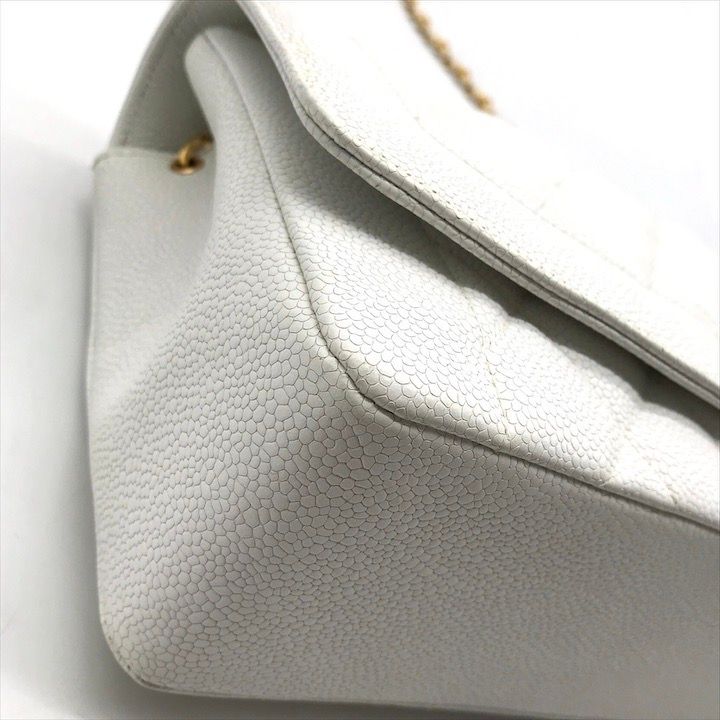 Chanel CC Logo Quilted Caviar Leather Diana Gold Chain Shoulder Bag