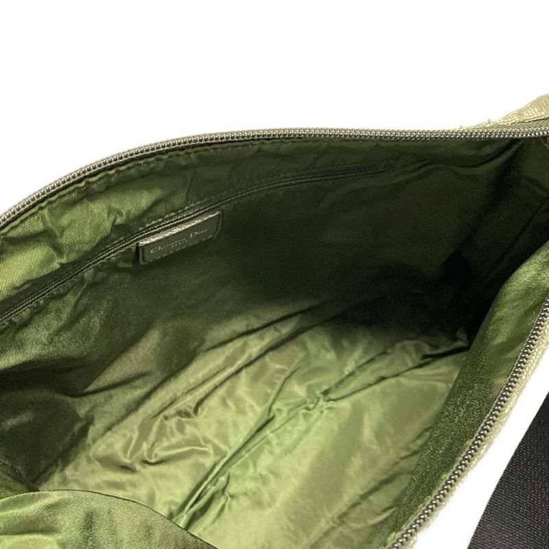 Dior/christian Dior Shoulder Bag Trotter Khaki Ivory And Black