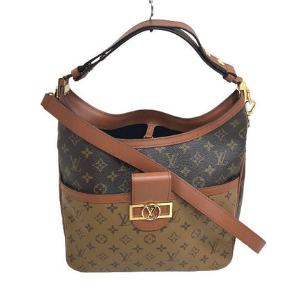 Louis Vuitton M45195 Monogram Reverse Shoulder Bag Hobo Dauphine MM Shoulder