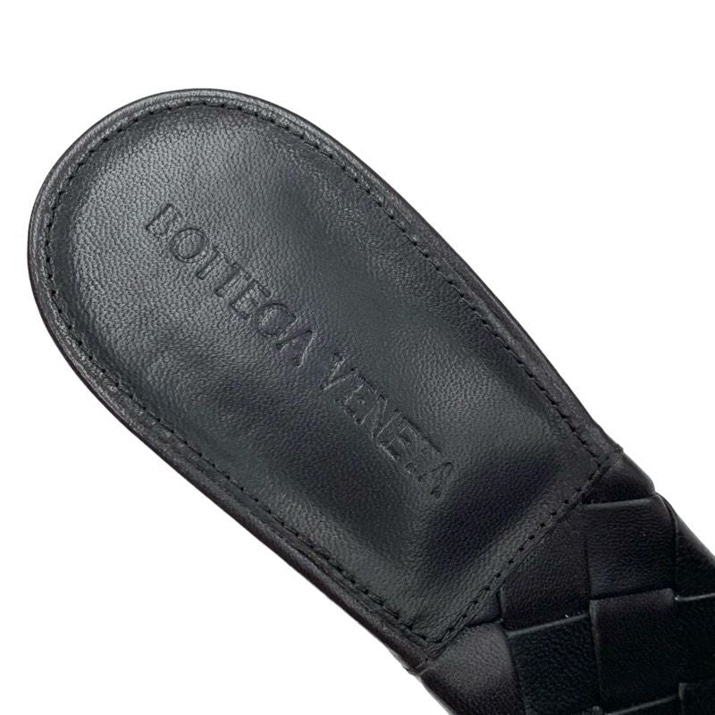 Bottega Veneta Lido Sandals Shoes Leather Dark Brown Mules Intrecciato