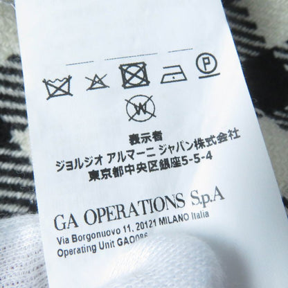 Emporio Armani Emporio Almaani Black Tag Wool Staggered Pattern Belted Coat