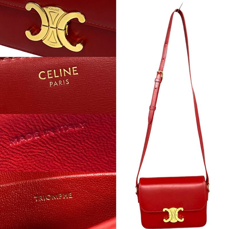 Celine Triomphe Logo Hardware Leather Mini