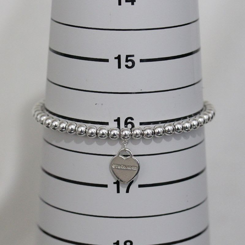 Tiffany & Co Heart Ball Chain Bracelet AG 925 E1696