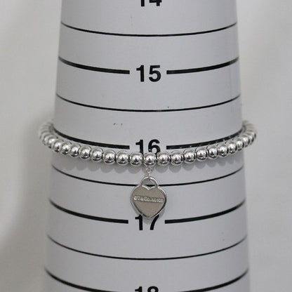 Tiffany & Co Heart Ball Chain Bracelet AG 925 E1696
