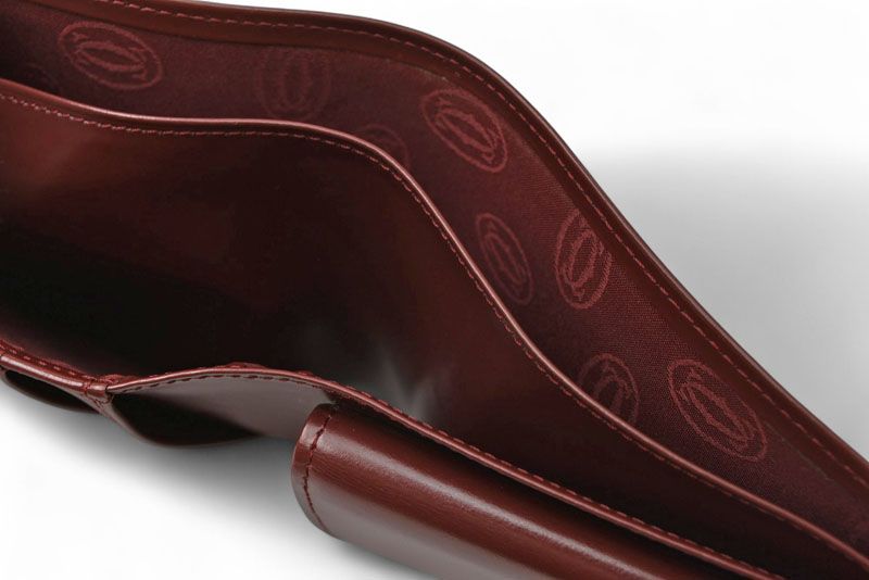Cartier Fold Wallet Vintage Cartier Men's Wallet Must De Cartier Bordeaux