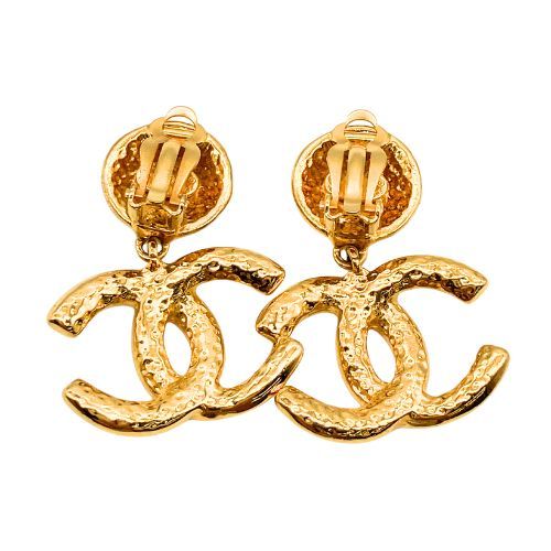 Chanel Earrings Metal Gold Plated Gold