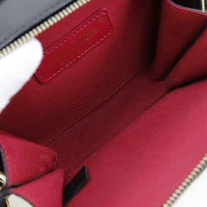 Chanel Mini Handbag Matelasse 2WAY Shoulder Lambskin Black Ladies Handbag