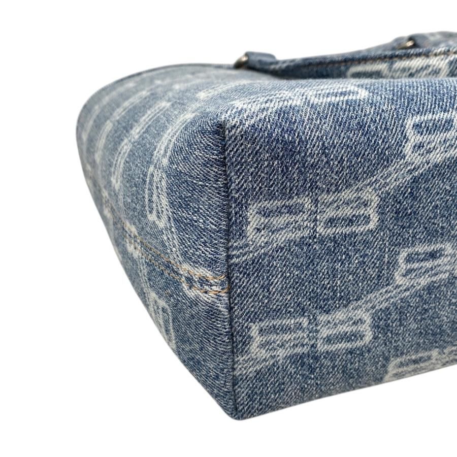Balenciaga Handbag Shoulder Bag Denim Bag BB monogram Blue Silver