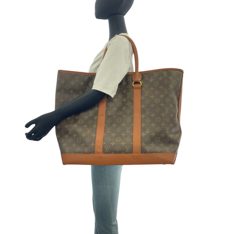 Louis Vuitton Monogram Sac Weekend GM Brown M42420 Tote Bag Shoulder Bag Women