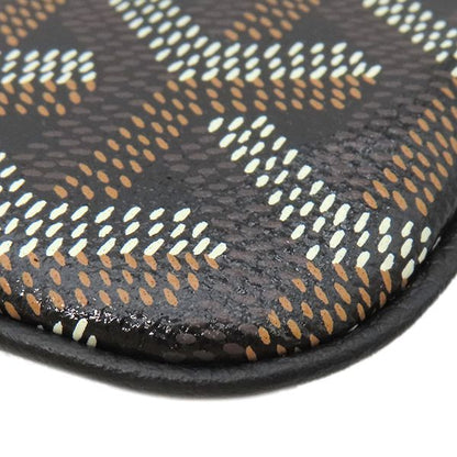 Goyard Pouch Senna Goyard Ine Canvas Black Silver Hardware Black Herringbone