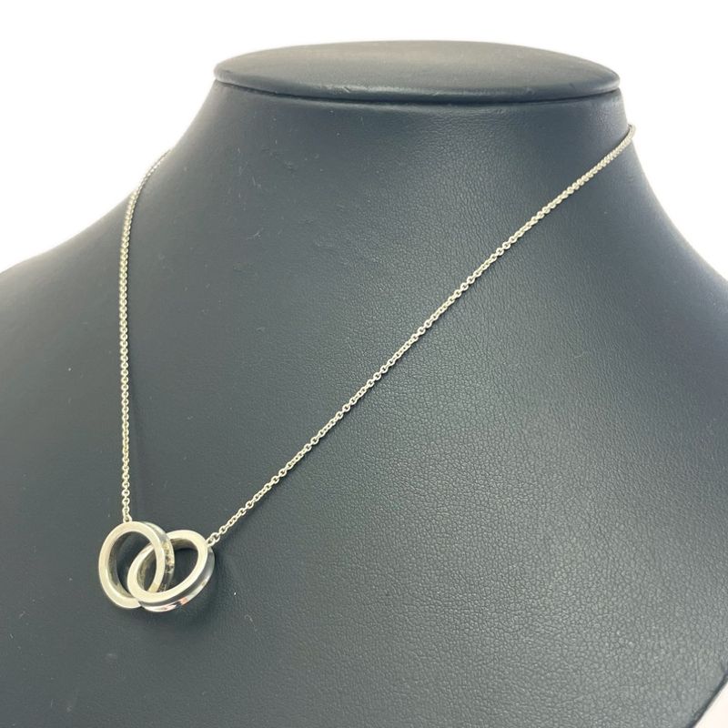 Tiffany & Co Silver 1837 Interlocking Circle Necklace 5.6g 925 Engraved 443242