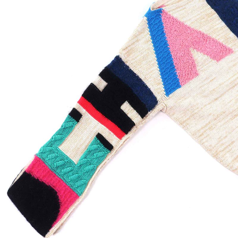 CHANEL 19A P61696 Cashmere Silk Blend Coco Mark Hardware Lame Yarn Design