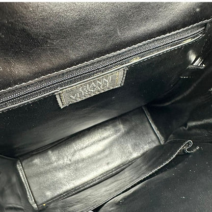 Gianni Versace Couture Medusa Design Box Calf Shoulder Bag Medusa Design Box