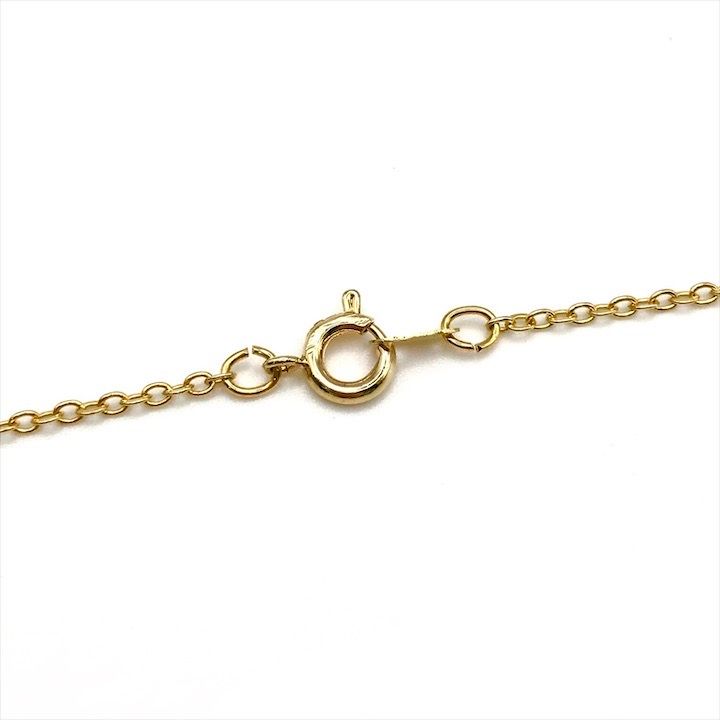 Celine Vintage Triomphe Stone Necklace Gold