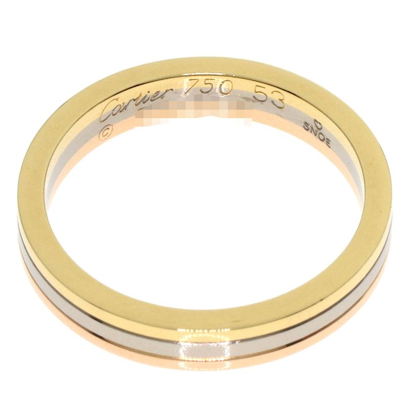Cartier Three Color #53 Ring / Rings 18K Yellow Gold 18K White Gold 18K Pink