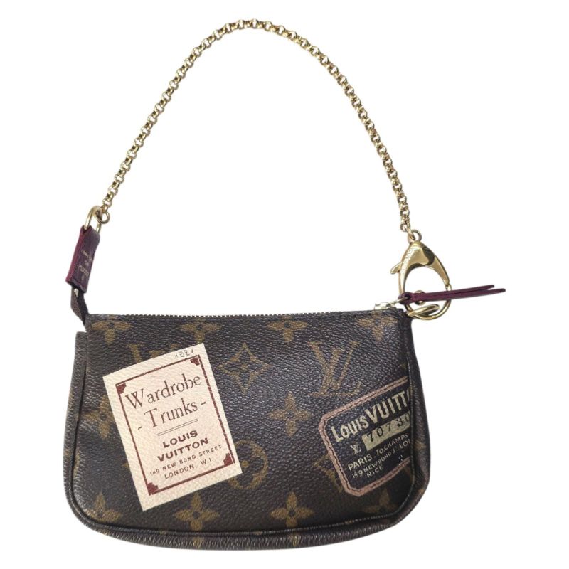 Louis Vuitton Monogram Mini Pochette Axessoire Label Collection Handbag