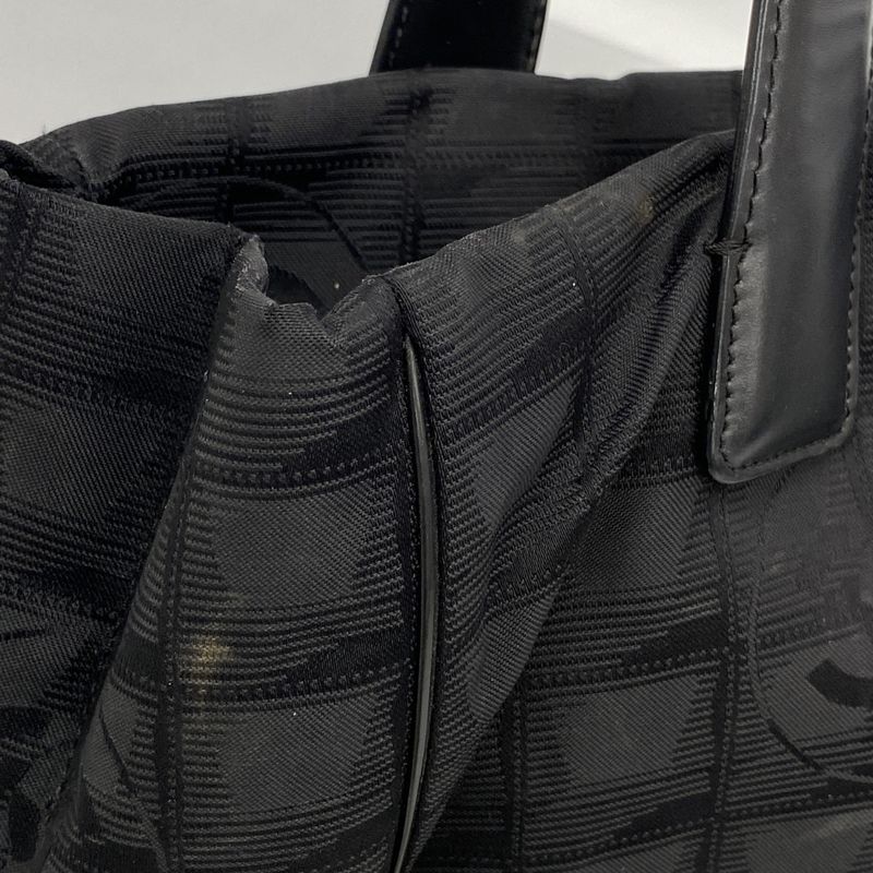 Chanel Tote New Travel Nylon Black Chien Pan Gold Hardware Women's