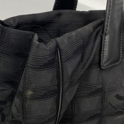 Chanel Tote New Travel Nylon Black Chien Pan Gold Hardware Women's