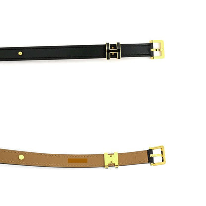 Hermes Belt Pop H Courte 15 85cm (33.46in) Black Gold Hardware B