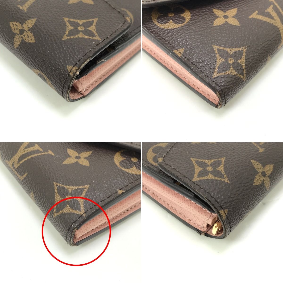 Louis Vuitton Bi-Fold Long Wallet Monogram Portefeuille Sarah