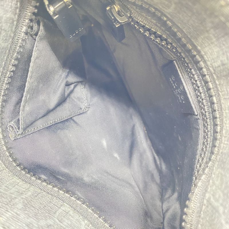 Gucci 162905 Shoulder Bag GG Supreme PVC Leather Black Ladies Men Fashion