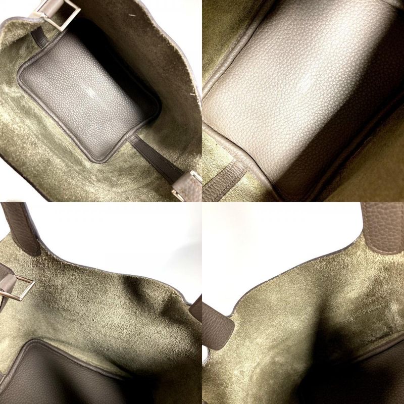 Hermes Handbag Picotin Lock PM Picotin Lock PM Taurillon Cles Mans Etang Gray