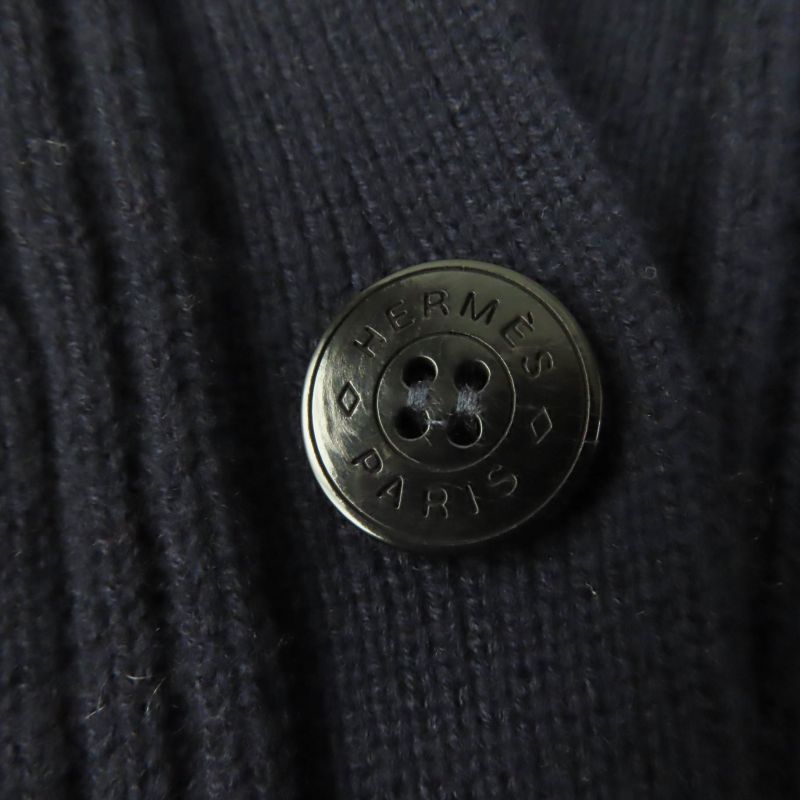 Hermes 2019 100% Wool H Pattern With Serie Buttons Long Sleeves Knit Cardigan