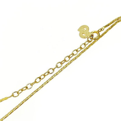 Christian Dior GP Rhinestone Colored Stone Necklace Gold Blue 481146 Necklace