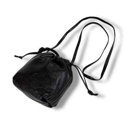 Loewe Drawstring Mini Shoulder Bag Pochette Drawstring Flamenco Knot Nappa