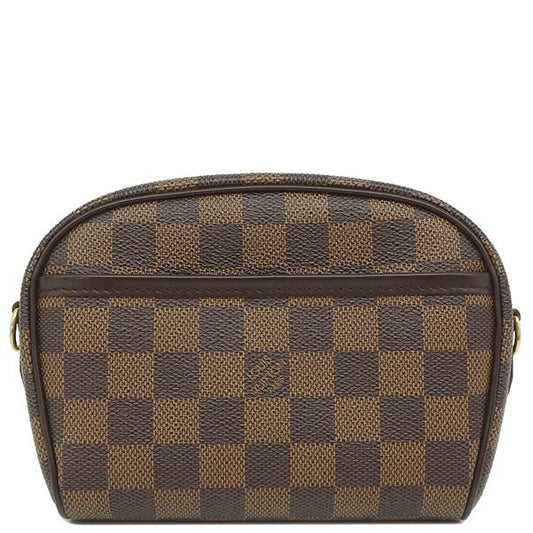 Louis Vuitton Shoulder Bag Pochette Ipanema Damier Canvas Damier Ebene Gold