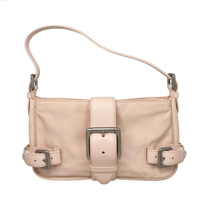 Bottega Veneta Handbag One Shoulder Bag Flap Buckle 691409 Pink Silver Hardware