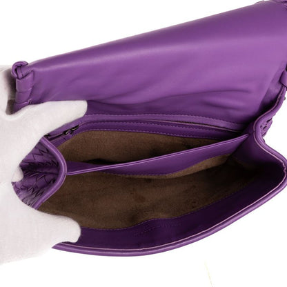 Bottega Veneta Olympia Purple Intrecciato Leather A