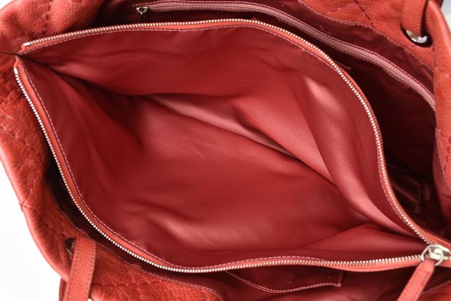 Chanel Shoulder Bag Tote Bag Chanel Quilted Leather Dark Pink Silver