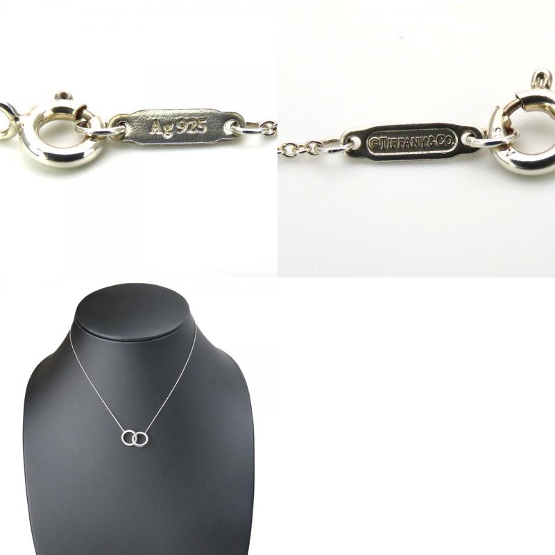 Tiffany & Co Necklace Interlocking Circle 1837 Silver 925 Approx 4.4g Silver