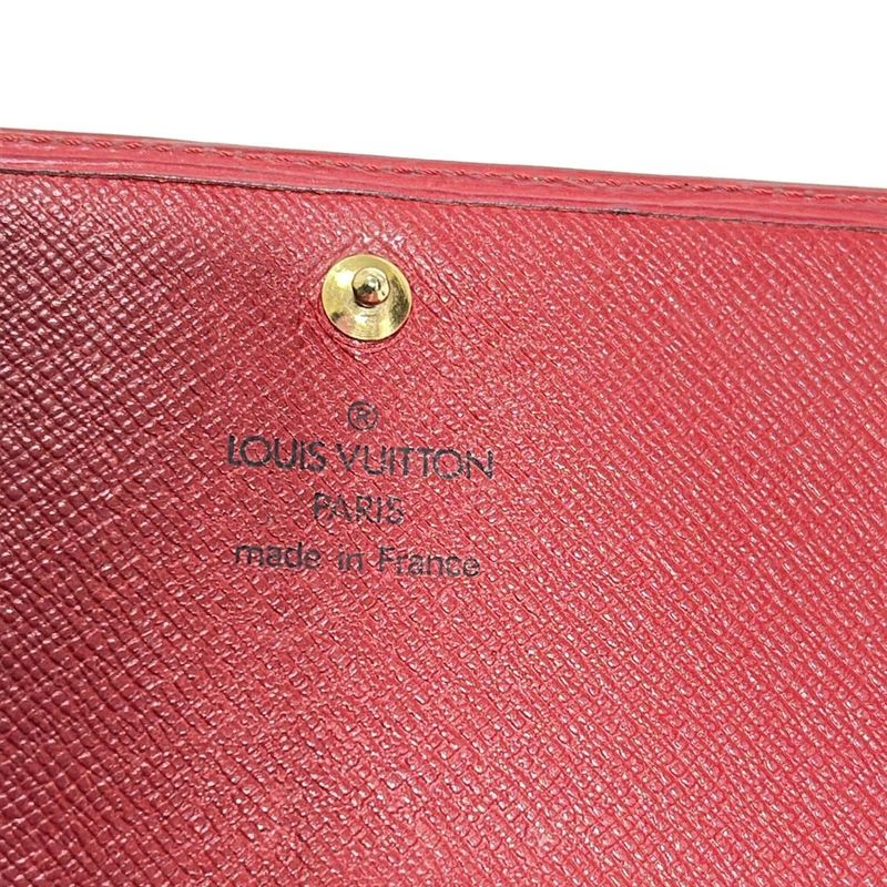Louis Vuitton Epi Porte Monet Vieux Trésor M63507 Castilian Red Leather