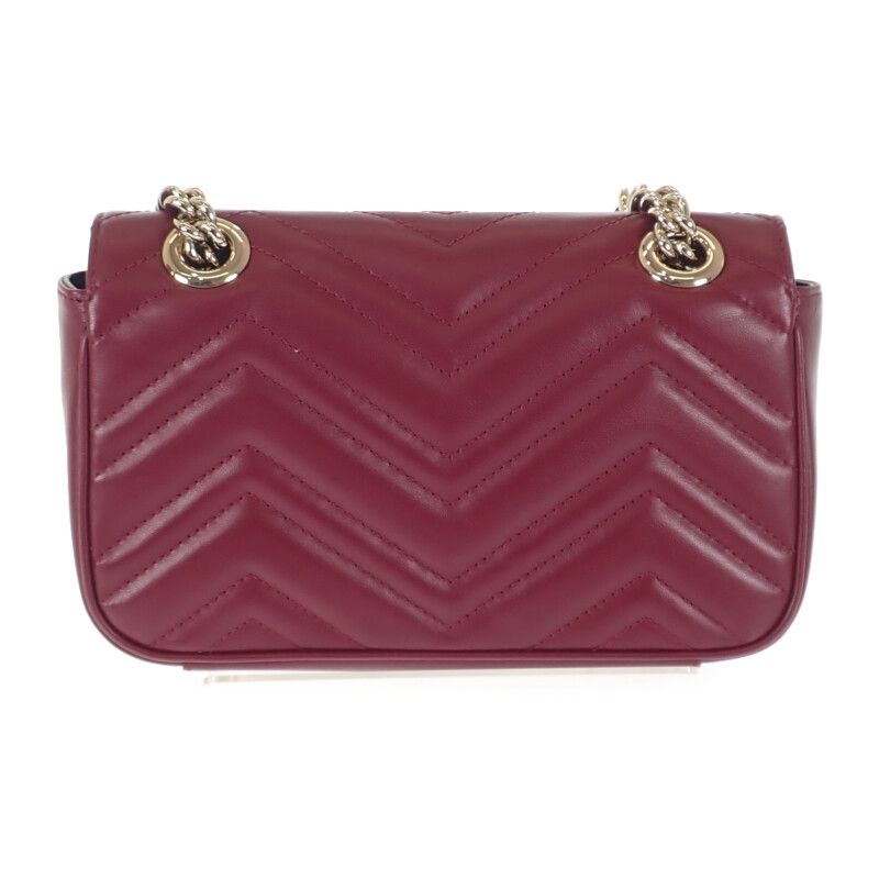 Gucci GG Marmont Mini Shoulder Bag 446744aadpj6207 Leather Rosso Ancora